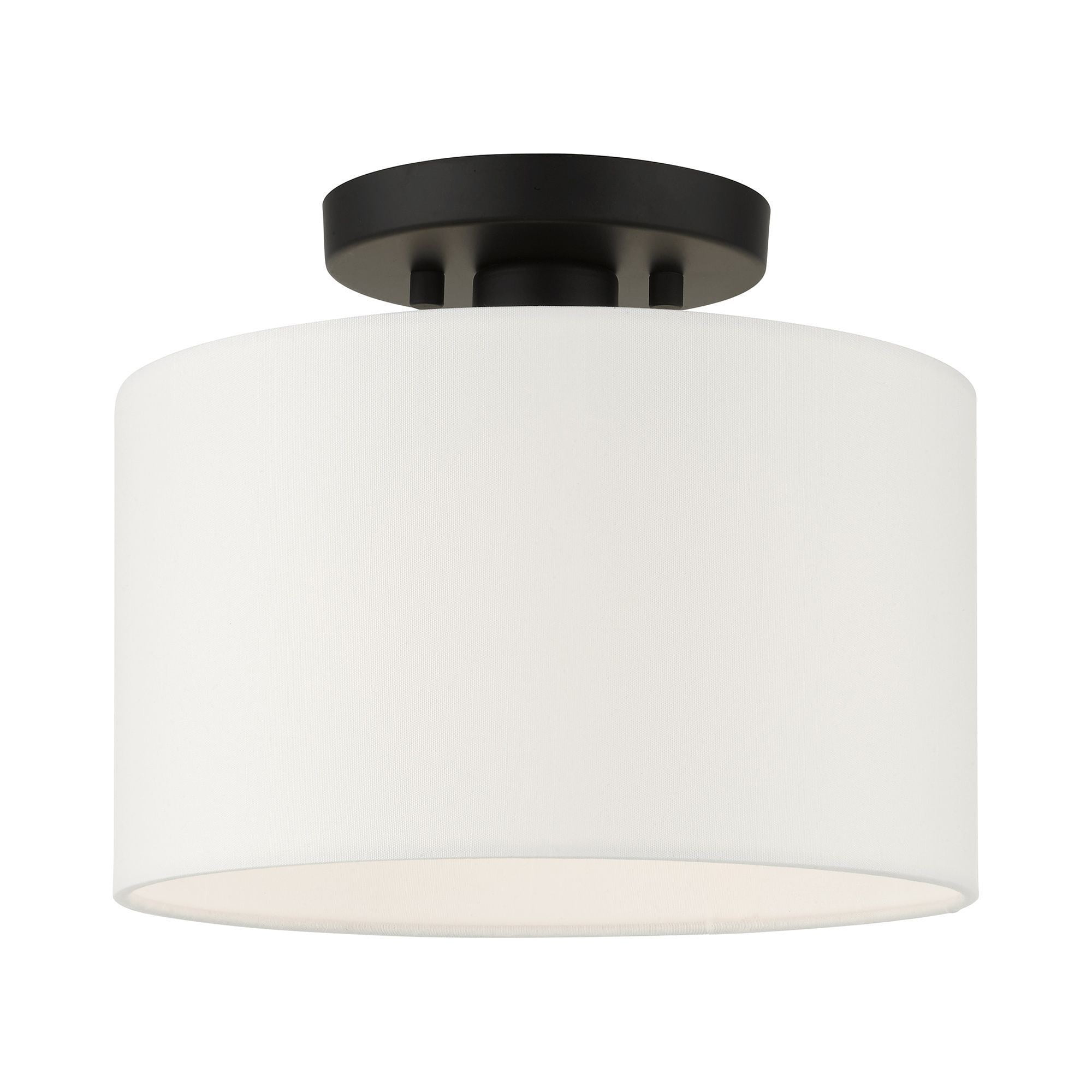 Livex Lighting Clark 1 - Light Semi-Flush Mount in  Black