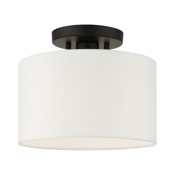 Livex Lighting Clark 1 - Light Semi-Flush Mount in  Black