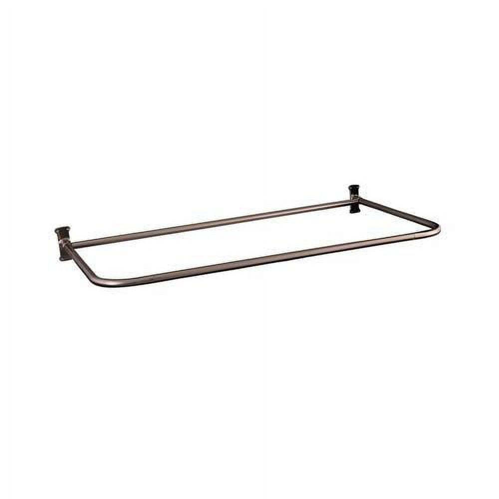 60'' D-Shaped Fixed Shower Curtain Rod
