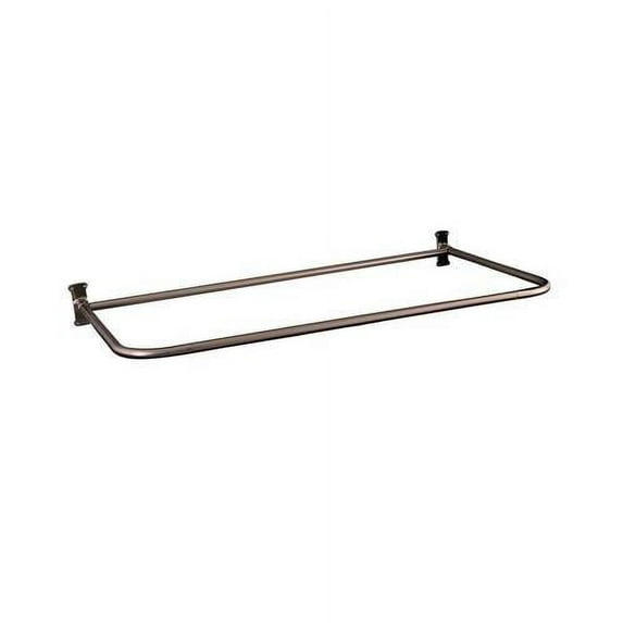 60'' D-Shaped Fixed Shower Curtain Rod