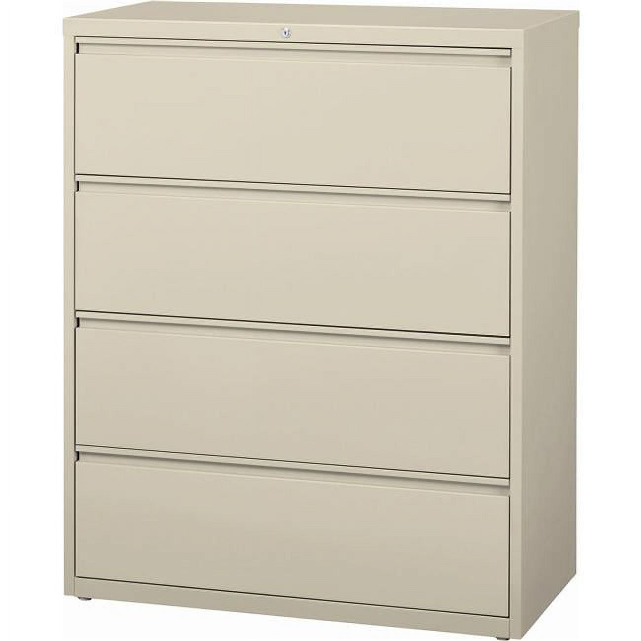 Lorell Lateral File 4-Drawer 42" x 18.6" x 52.5", File Cabinet, A4, Putty