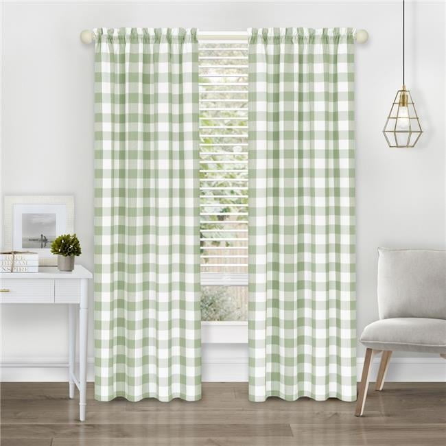 42 x 84 in. Hunter Rod Pocket Window Curtain Panel, Green