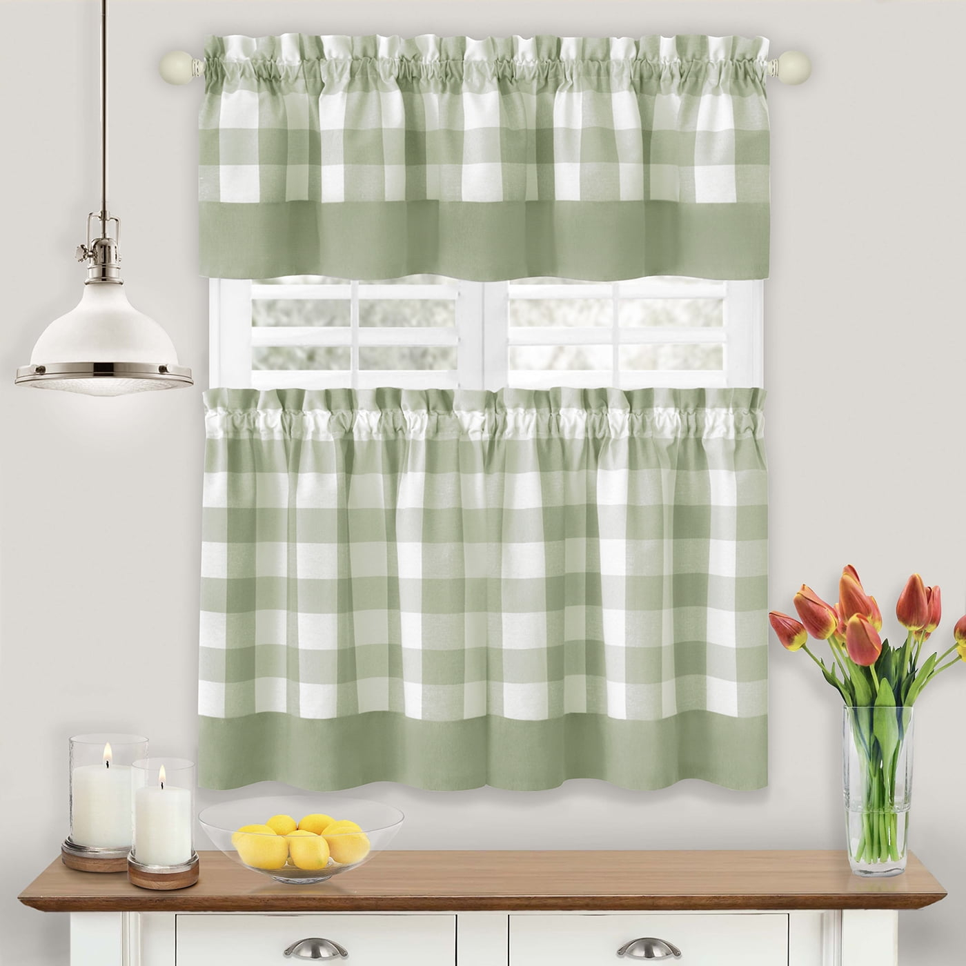 42 x 84 in. Hunter Rod Pocket Window Curtain Panel, Green