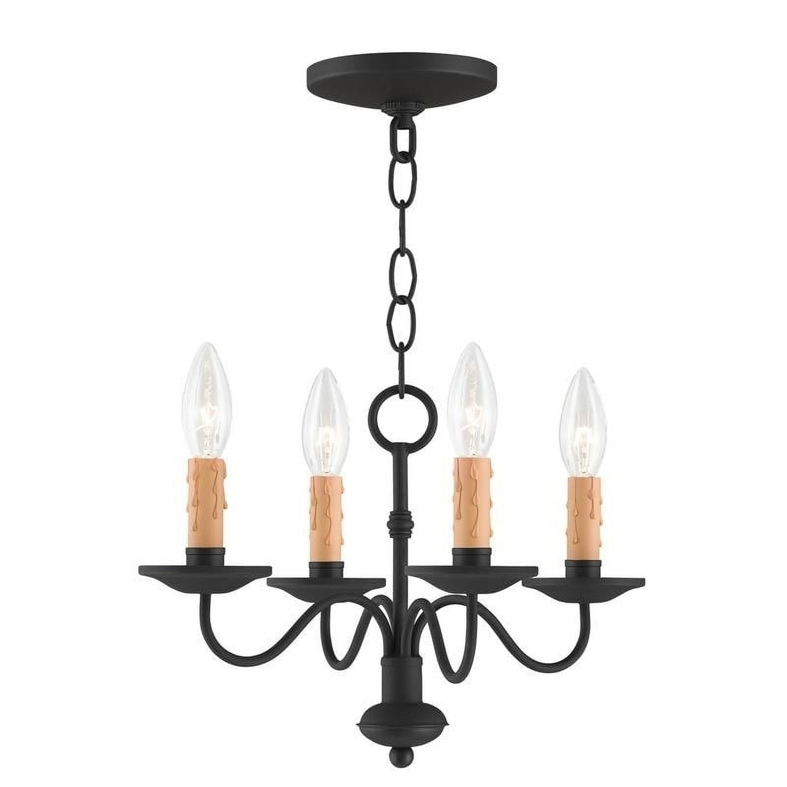 Livex Lighting Heritage Mini Chandelier in Black