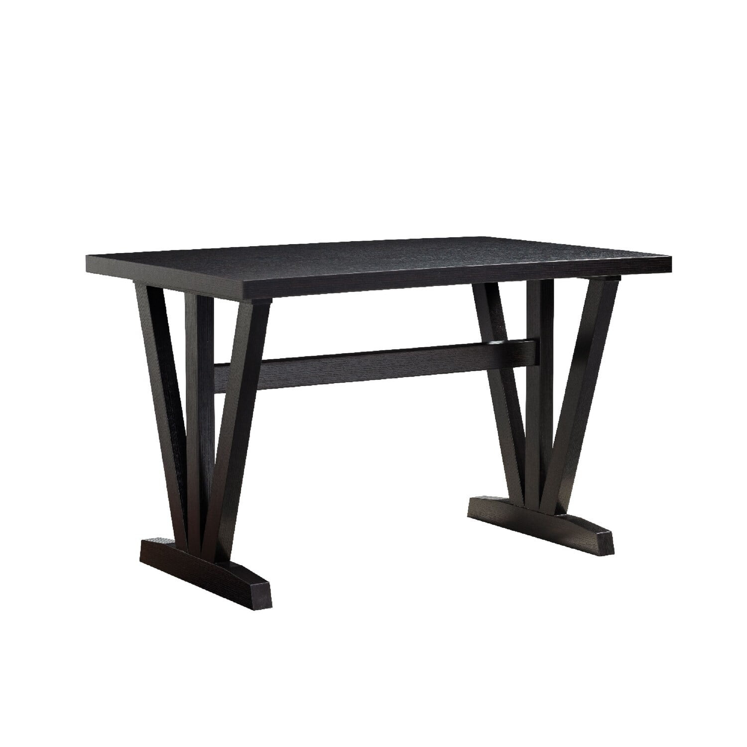 Maykoosh Elegant Escape 47 Inch Collection Wood Dining Table, V Shaped Legs, Trestle, Dark Brown