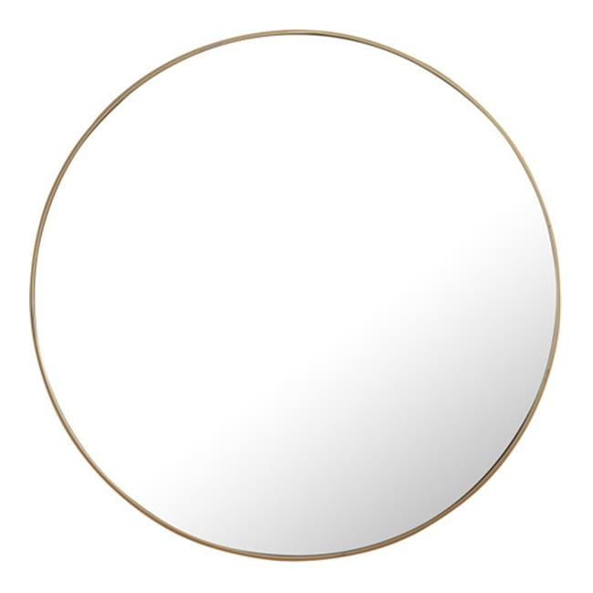 48 in. Eternity Metal Frame Round Mirror, Brass
