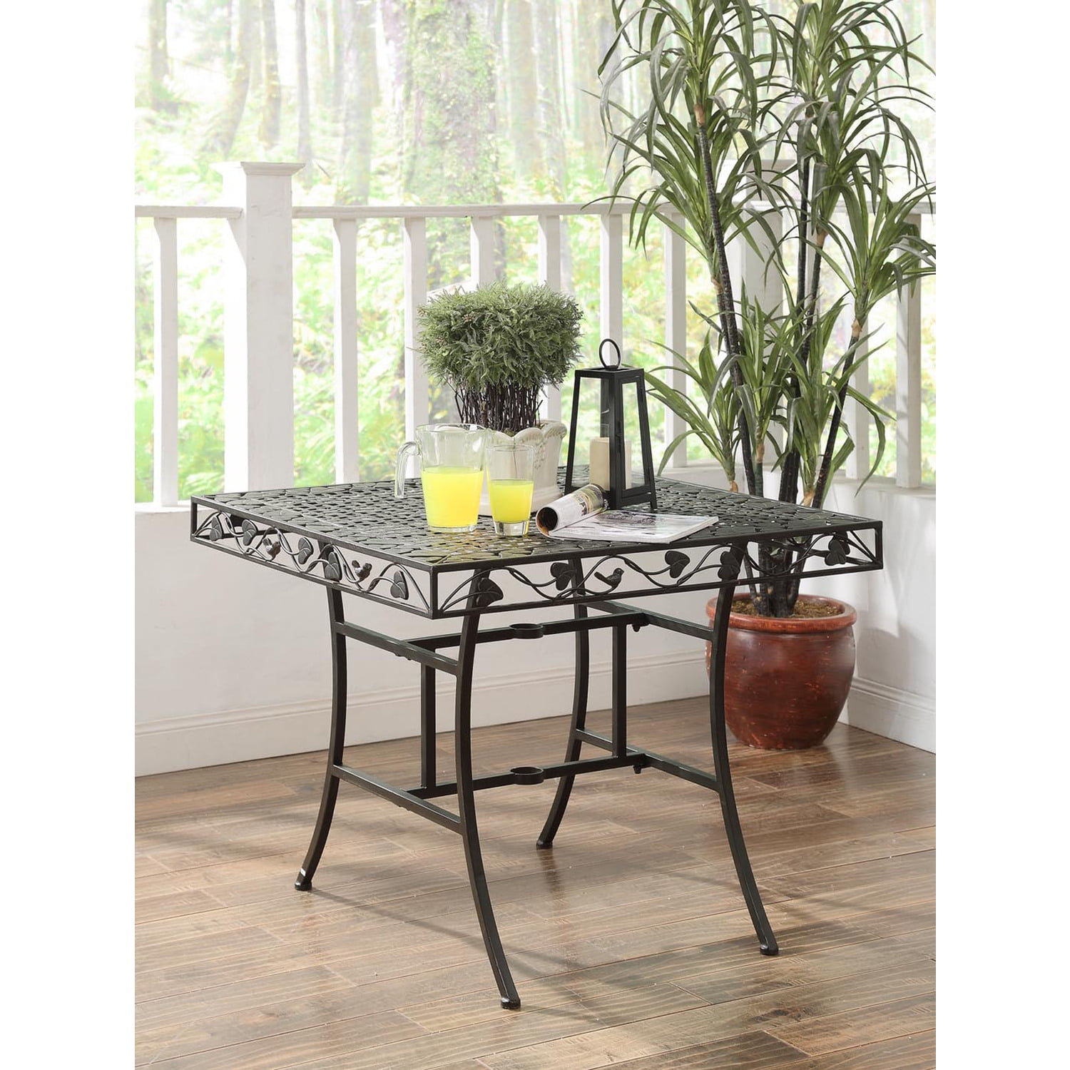 4D Concepts 120260 Ivy League SQ Dining Table- Mesa Brown