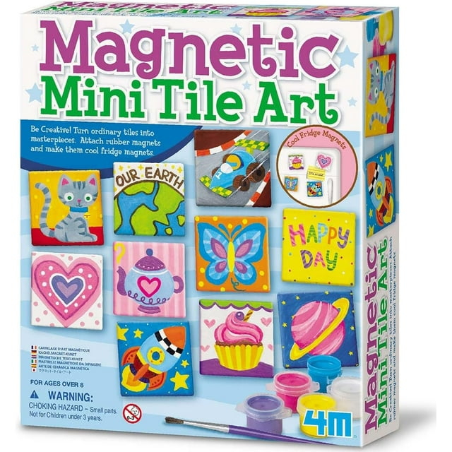 4M Magnetic Tile Art & Craft Kit (27 Pieces)