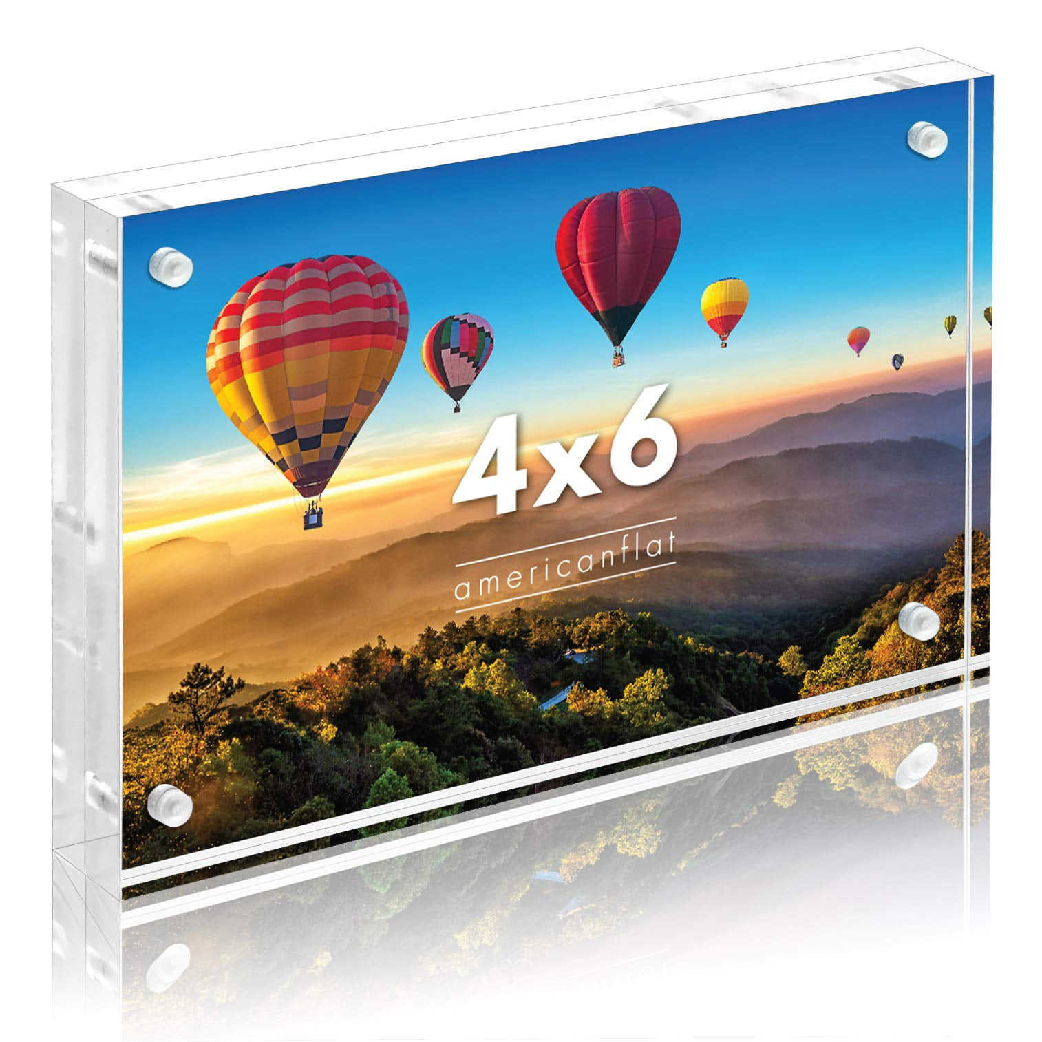 4x6 Acrylic Picture Frame - Clear Magnetic Photo Frame for Tabletop Display - Sleek and Stylish Plexiglass Frame - Horizontal and Vertical Format - Ideal for Home Décor and Gifts