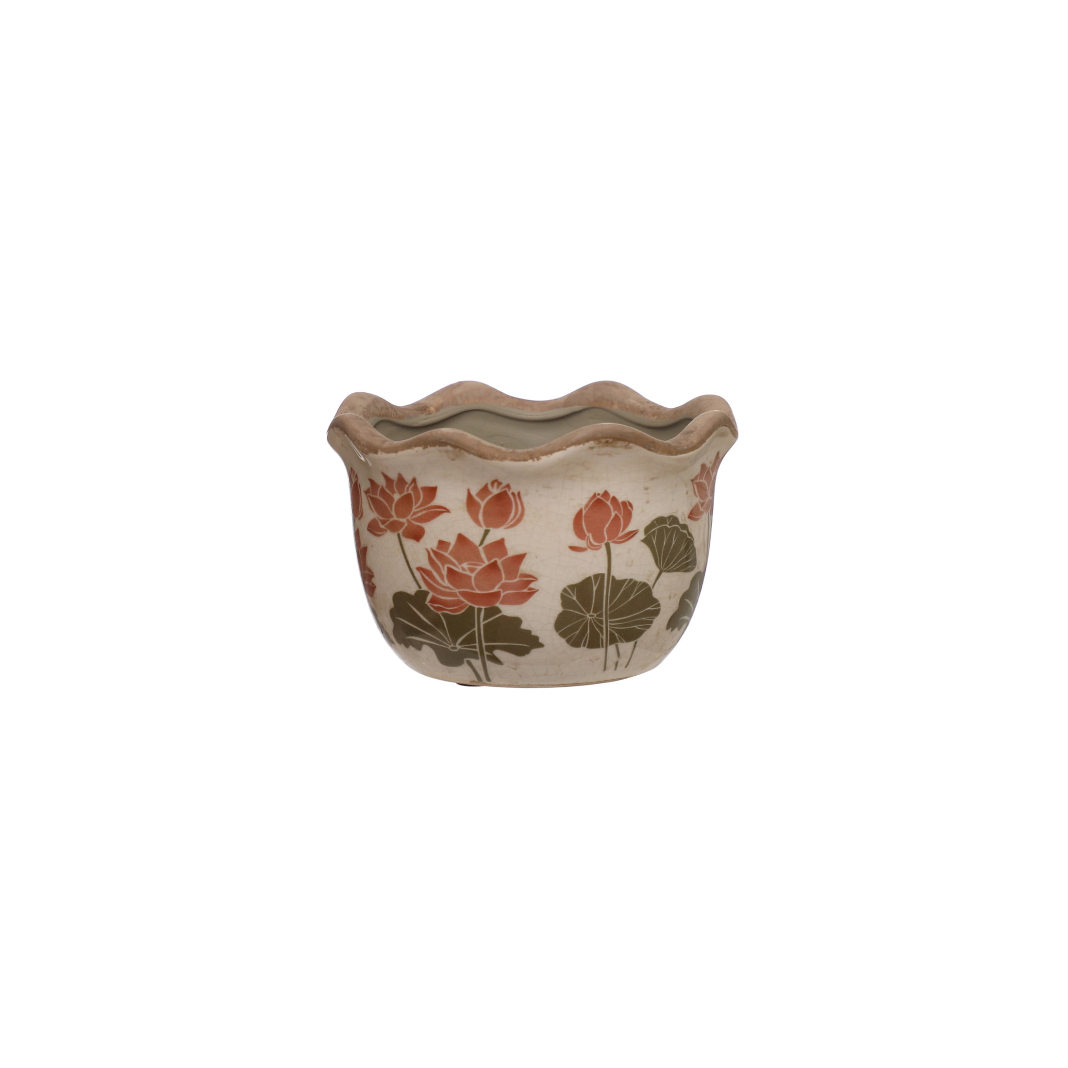 5.25" Small Lotus Ceramic Planter by Ashland® - Spring Home Decor