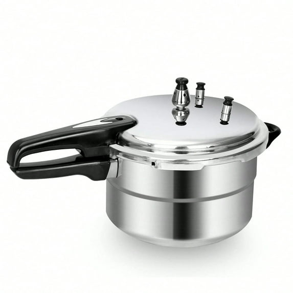 5.3 Quart Polished Stainless Steel Induction Ready Pressure Cooker