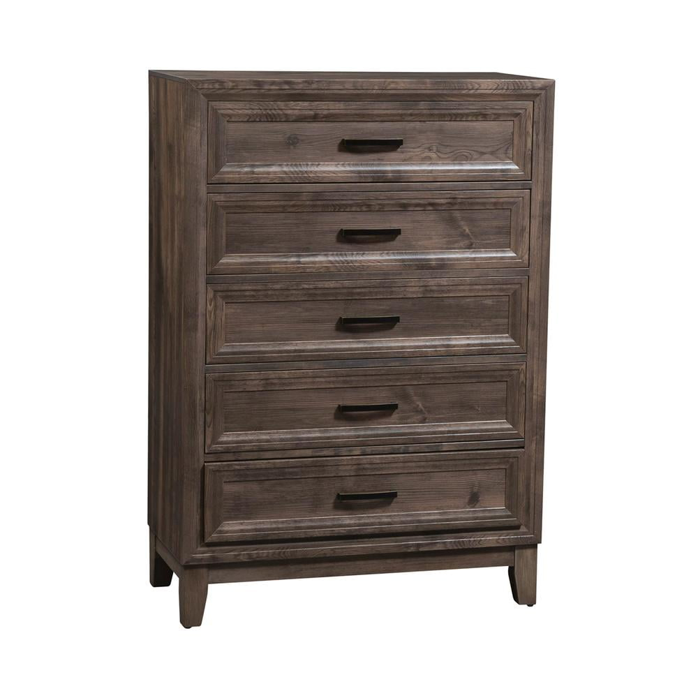 5-Drawer Chest in Cobblestone Finish