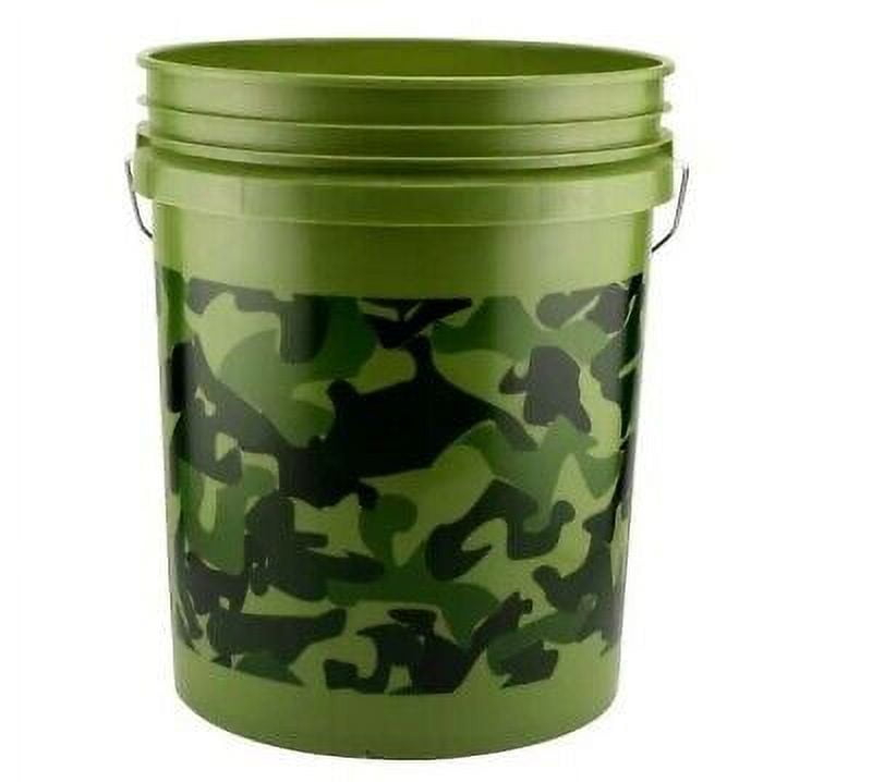 Pail,5-Gal Camouflage Plastic