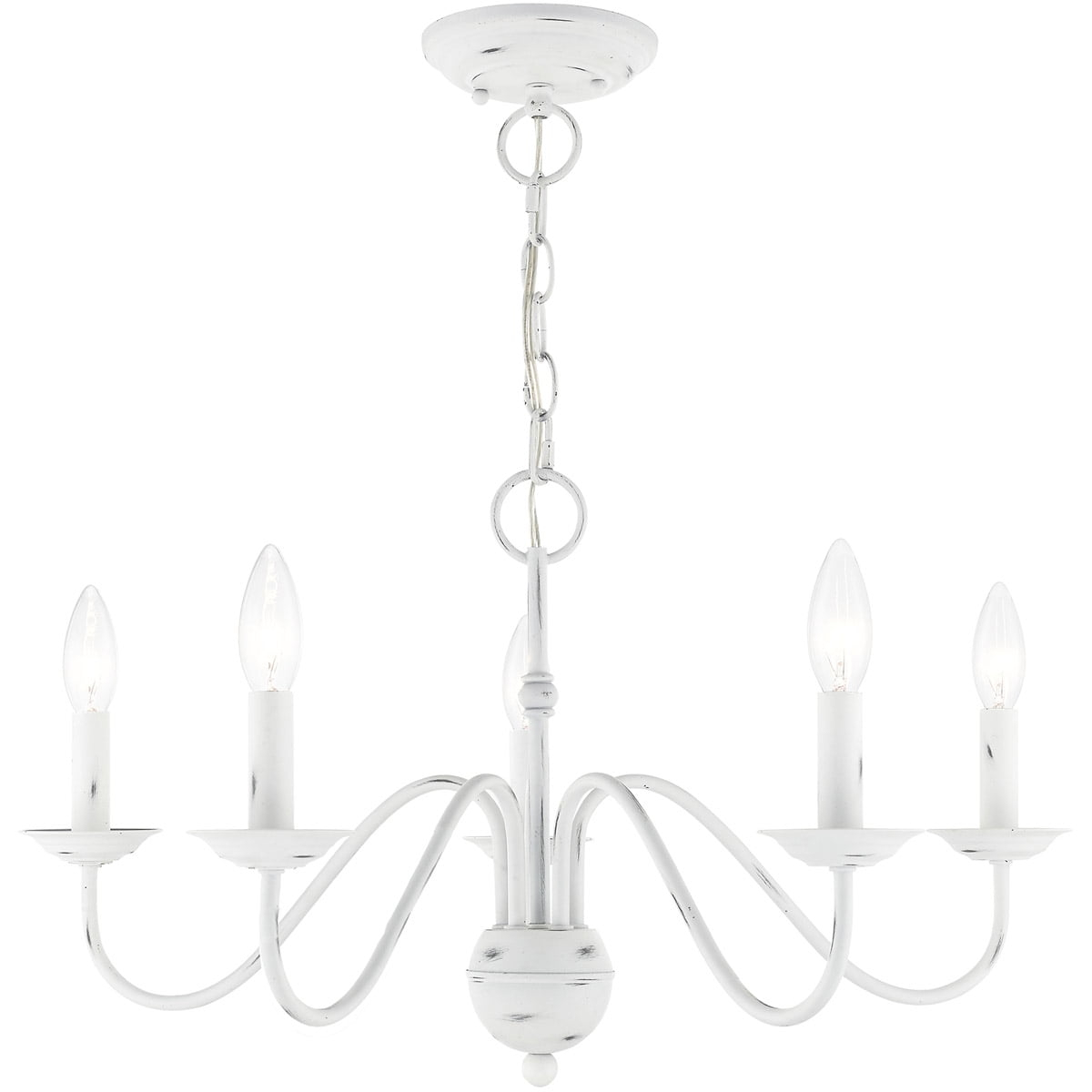 Livex Lighting Windsor 5 - Light Chandelier in  Antique White
