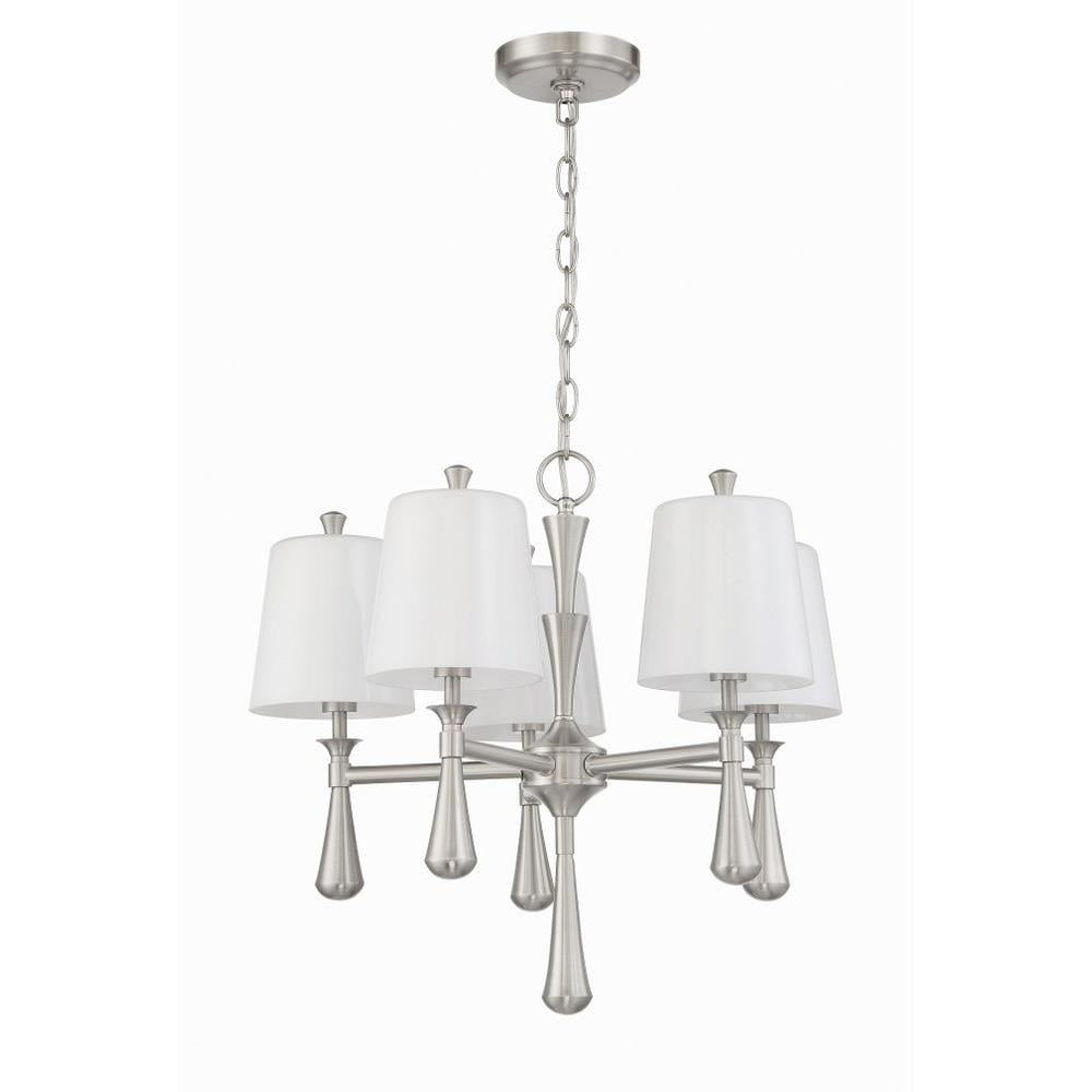 Craftmade Lighting Palmer 5 - Light Chandelier in  Brushed Polished Nickel