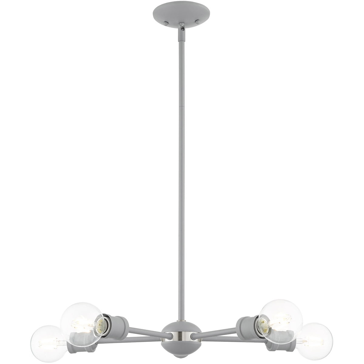 Livex Lighting Lansdale 5 - Light Chandelier in  Nordic Gray