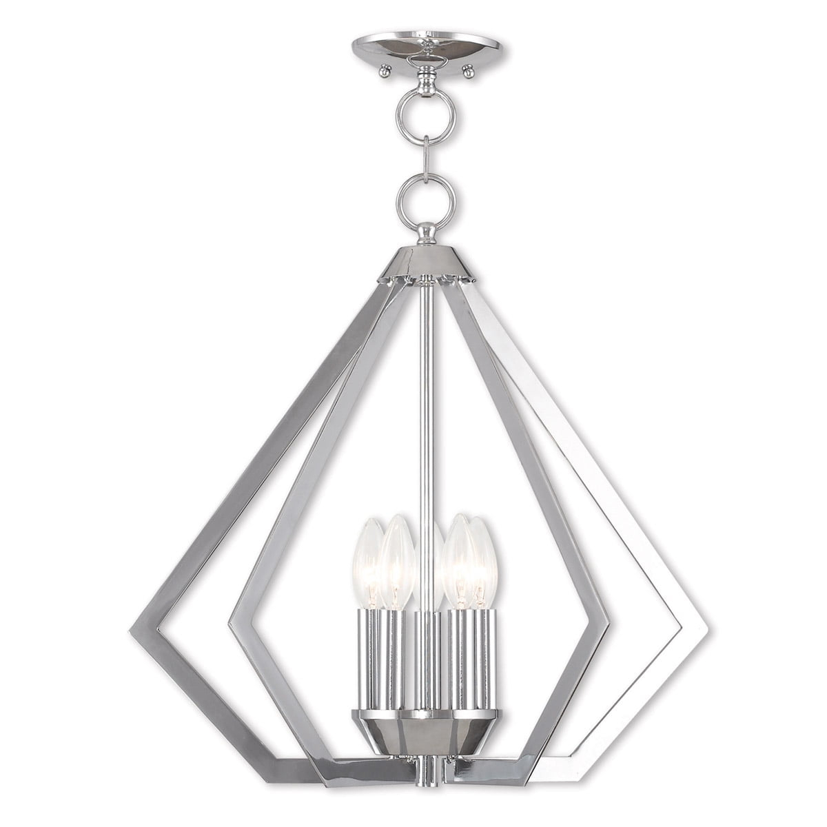 Livex Lighting Prism 5 - Light Chandelier in  Polished Chrome