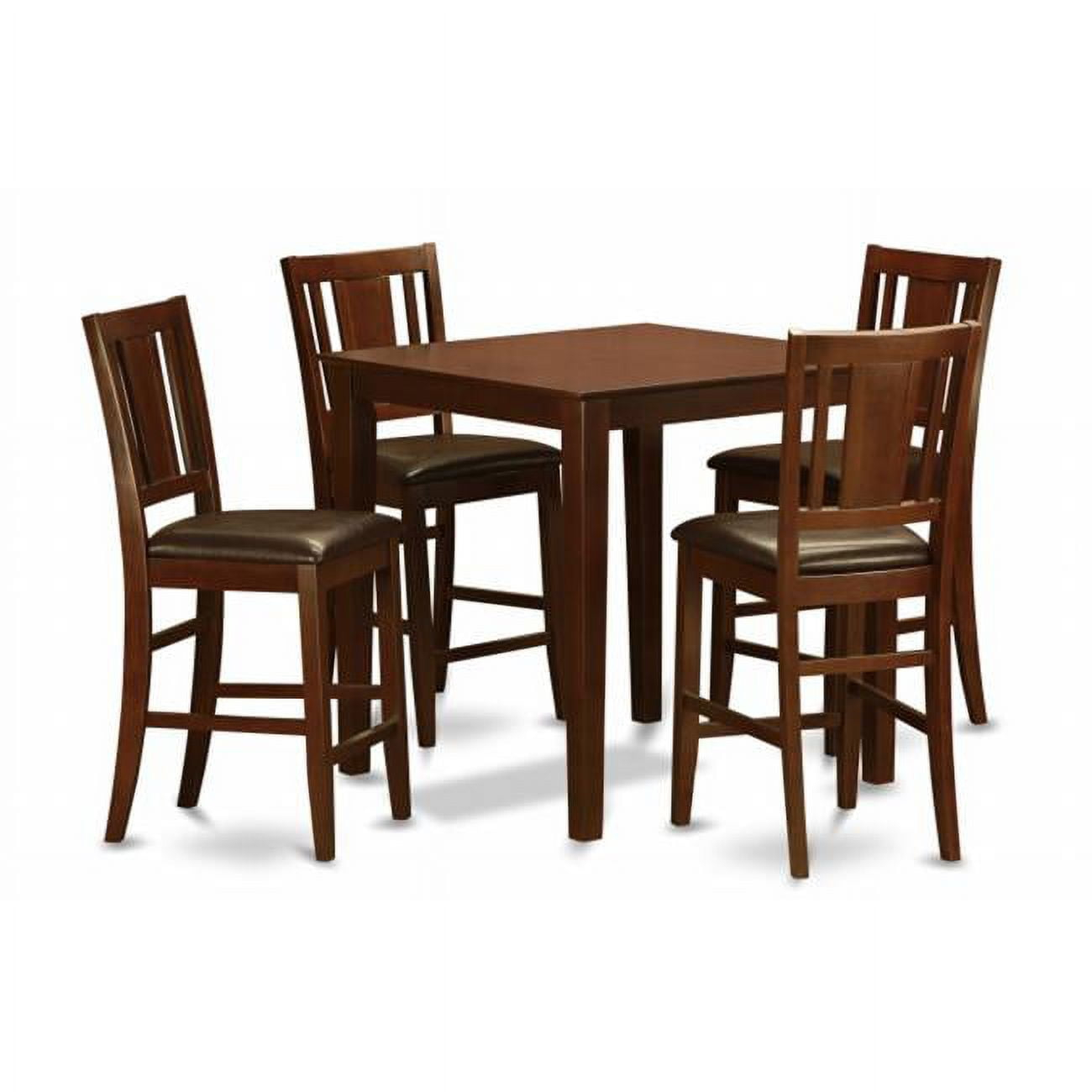 5 Piece Pub Table Set-Counter Height Table and 4 Stools