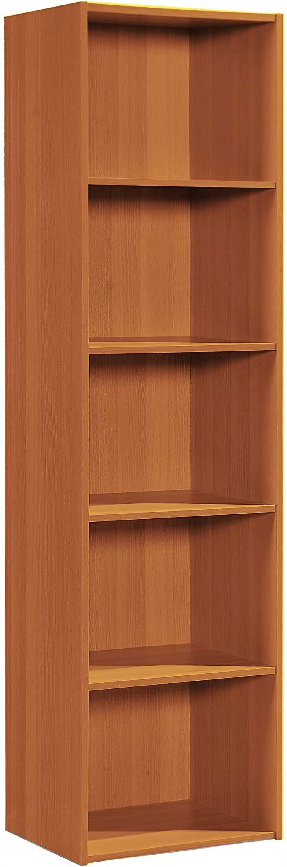 Hodedah 12 x 16 x 47 Inch 5 Shelf Bookcase & Office Organizer, Cherry