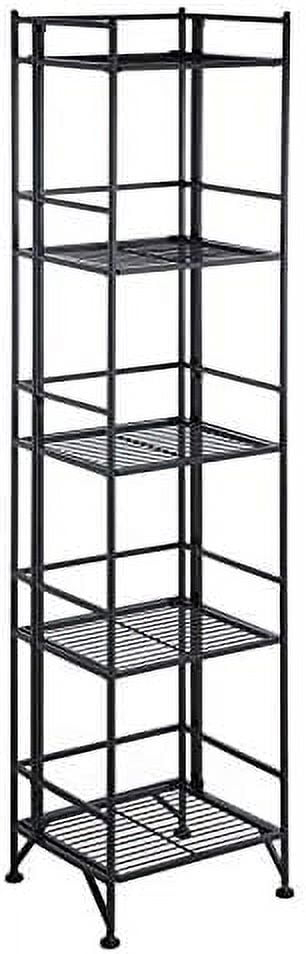 Convenience Concepts Designs2Go 5-Tier Folding Metal Shelf in Black Metal Finish