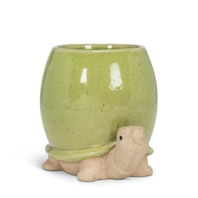 Abbott Collection 27-CRITTER-188 Tall Turtle Planter, Green