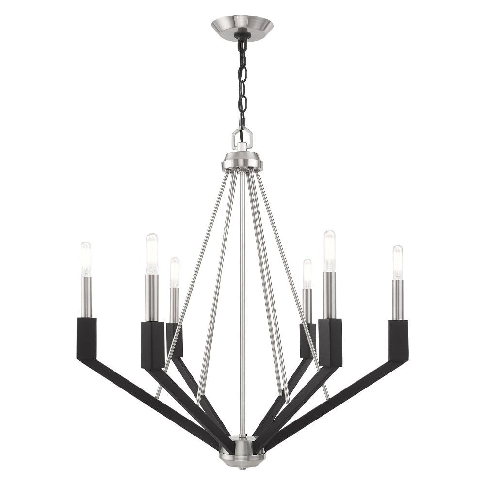 Livex Lighting Beckett 6 - Light Chandelier in  Brushed Nickel