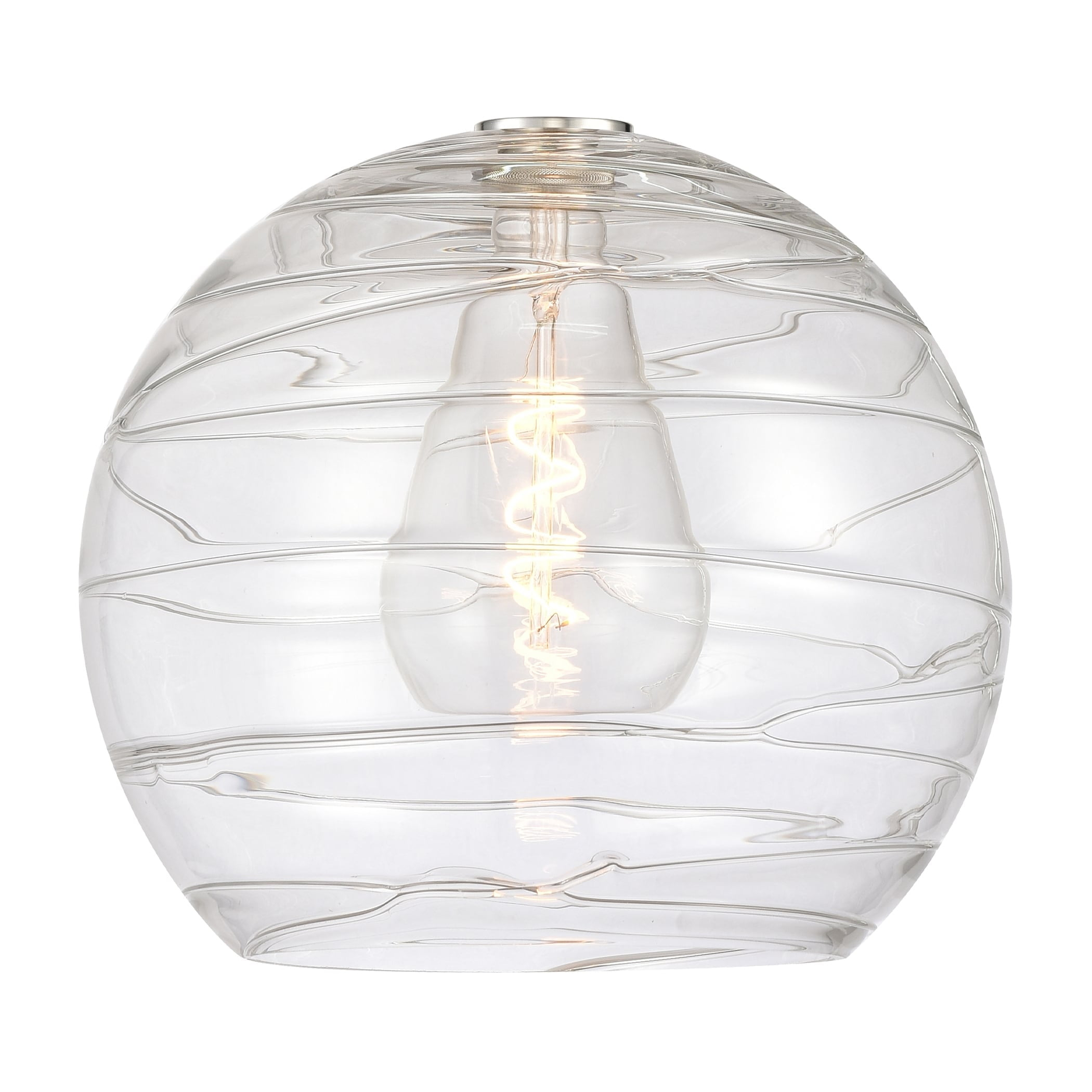 516-1S-WPC-G1213-14 Innovations Lighting Athens Deco Swirl 1 Light 14" Pendant Brushed Satin Nickel
