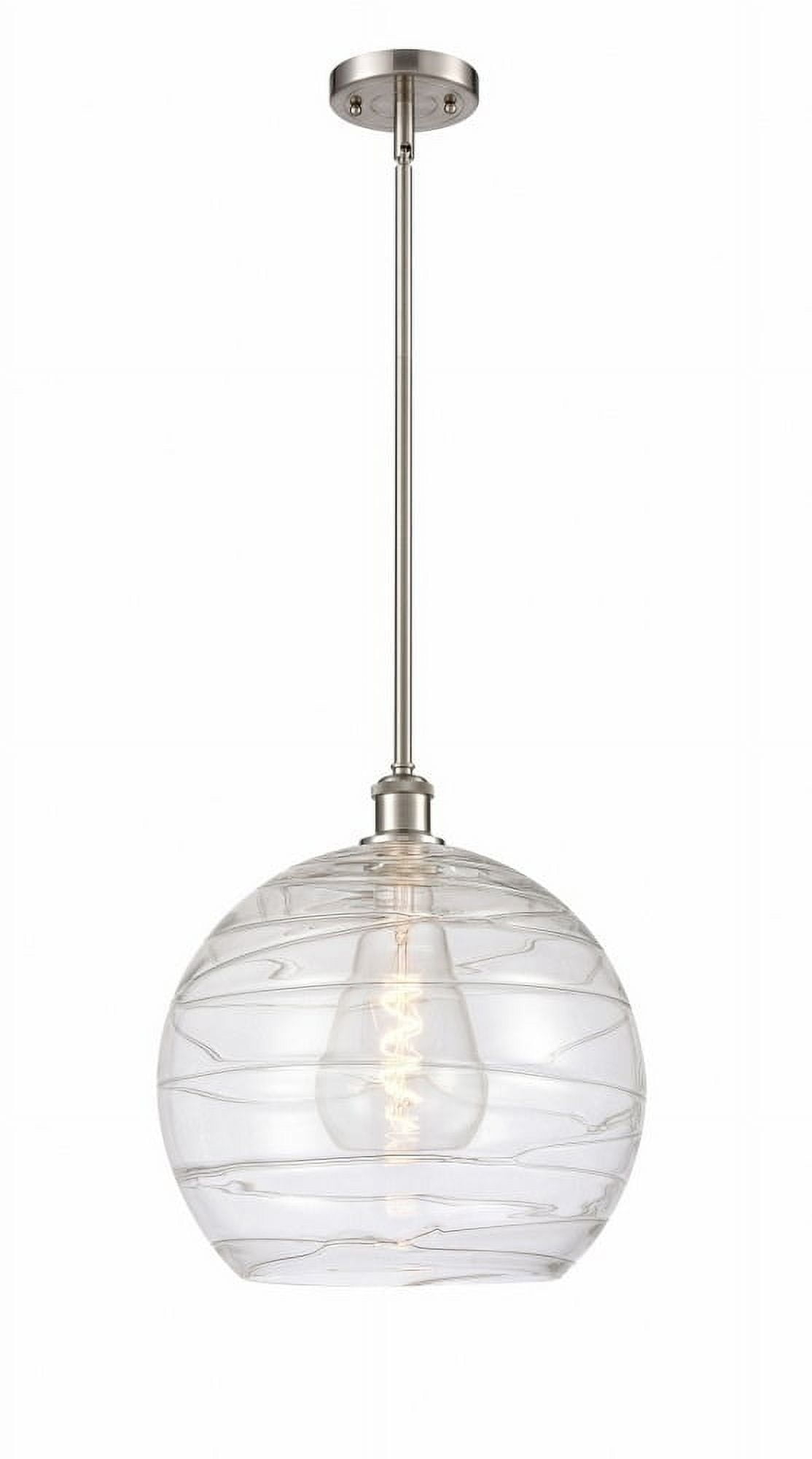 516-1S-WPC-G1213-14 Innovations Lighting Athens Deco Swirl 1 Light 14" Pendant Brushed Satin Nickel