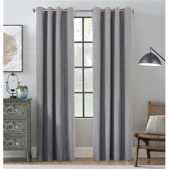 Commonwealth Maya Grommet Curtain Panel Window Dressing - 52"x63", Grey