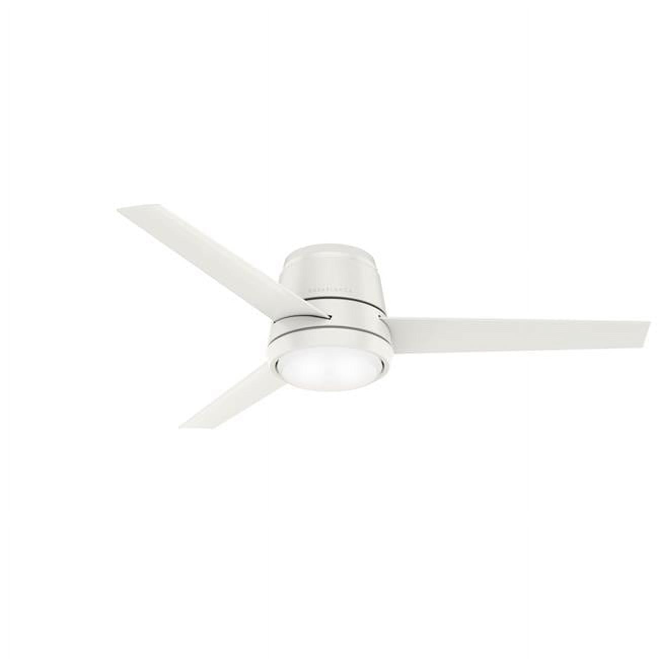 54 in. Commodus Fresh White Low Profile Ceiling Fan with LED Light Kit & Wall Control