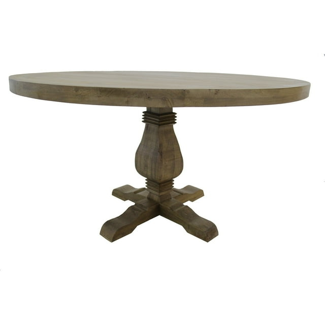 54 wide Round Dining Table in Natural wood finish