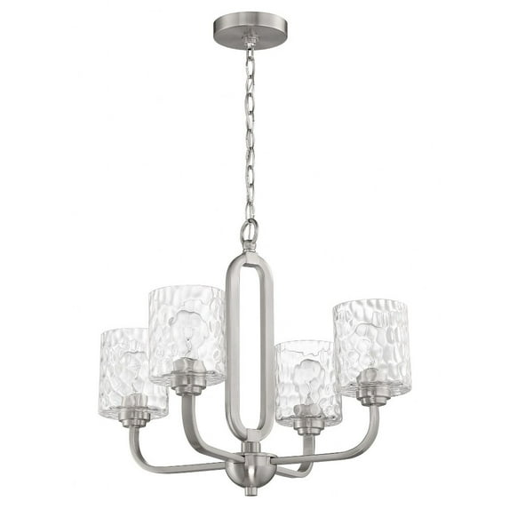 Collins 4 Light Chandelier-Brushed Polished Nickel Finish Bailey Street Home 139-Bel-4569690