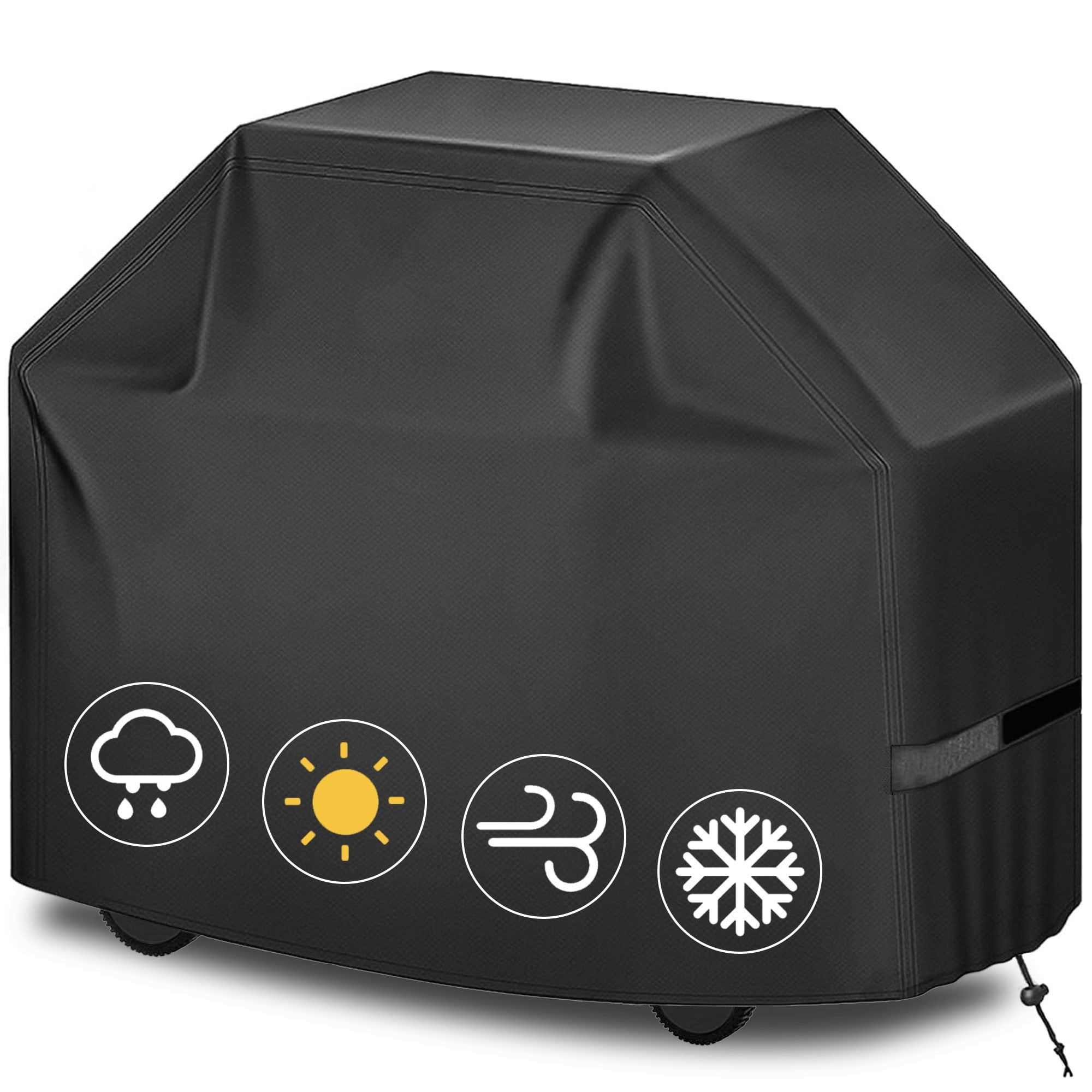 GVDV Grill Cover, 58 inch BBQ Gas Grill Cover for Outdoor Grill, Adjustable Barbecue Cover Waterproof, Rip-Proof, Anti-UV, Fade Resistant