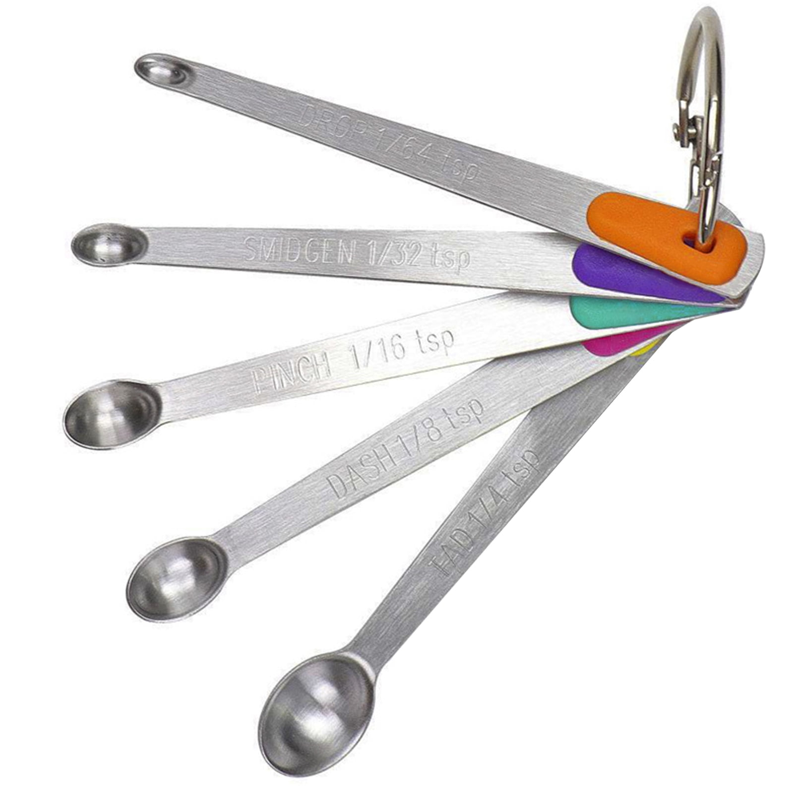 Measuring Spoons Set, Heavy Duty Stainless Steel Measuring Spoons, Mini Measuring Spoon for Cooking Baking, Tablespoon Teaspoon for Dry or Liquid Ingredients, Fits in Spice Jar,set of 5