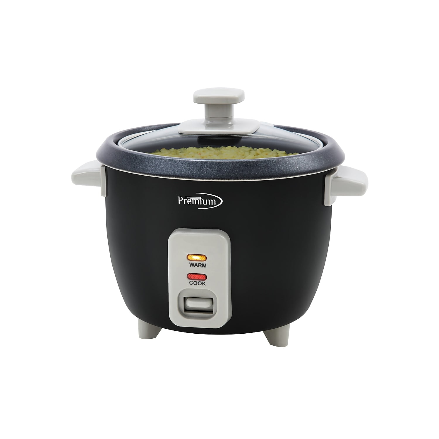 6-Cup Black Rice Cooker and Rice Steamer with Non-Stick Cooking Pot