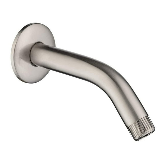 Brushed Nickel 6 Inch Stainless Steel Wall-Mounted Shower A-Rm And Flange Shower Head