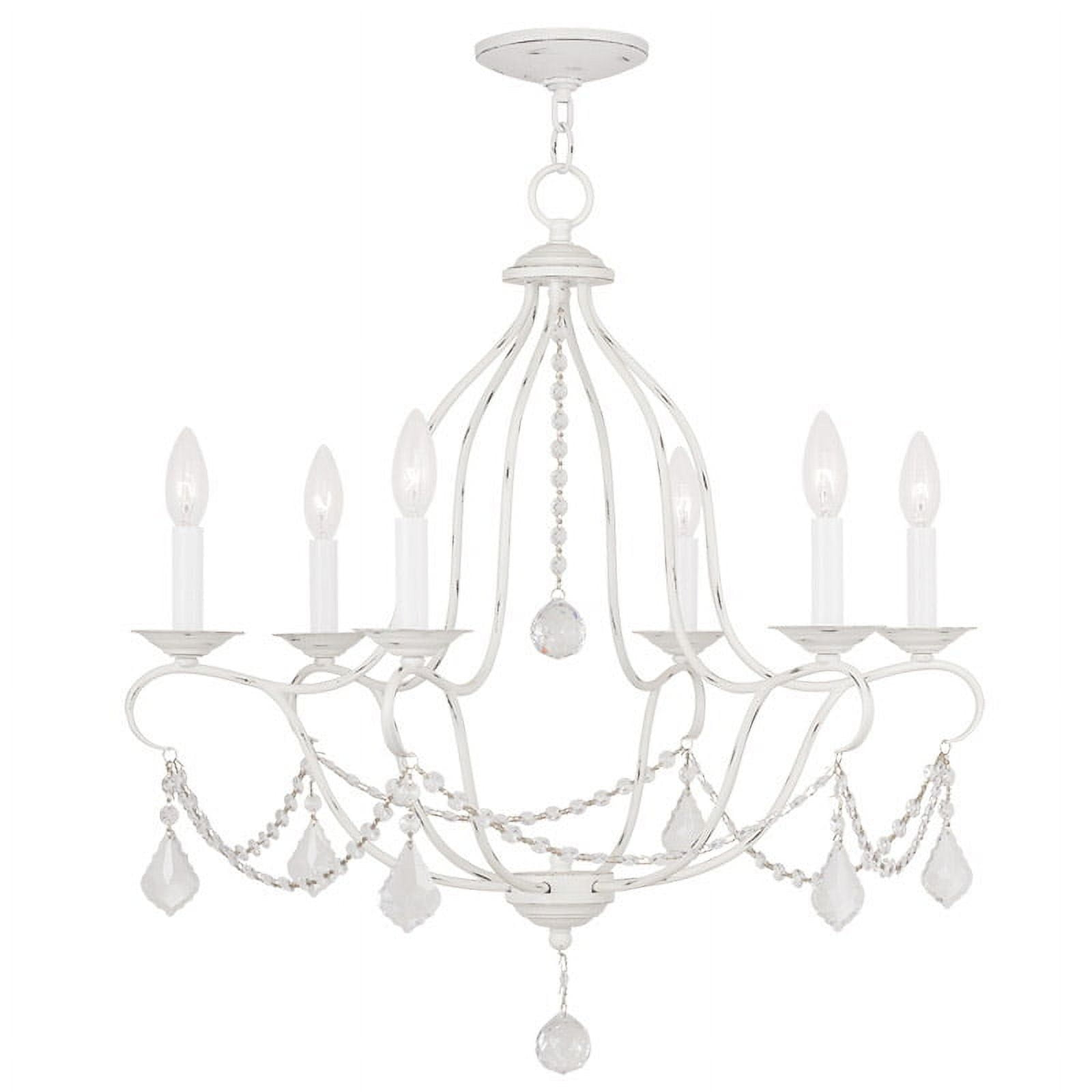 Livex Lighting Chesterfield 6 - Light Chandelier in  Antique White