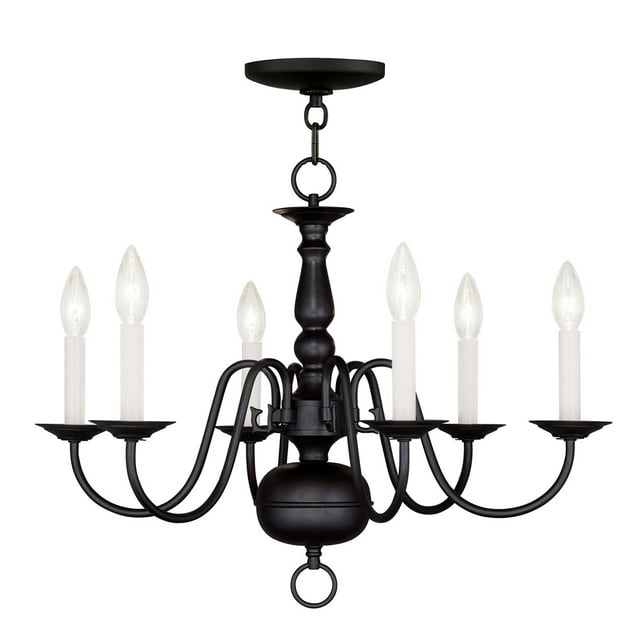 Livex Lighting Williamsburgh 6 - Light Chandelier in  Bronze