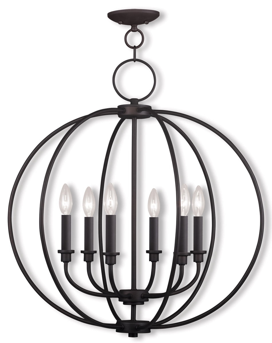 Livex Lighting Milania 6 - Light Chandelier in  Bronze