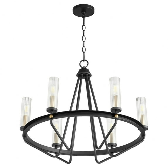 629-6-6980-Quorum Lighting-Empire - 6 Light Chandelier-21.25 Inches Tall and 26 Inches Wide     -Traditional Installation
