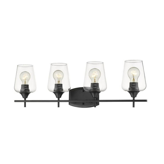 Z-Lite Parsons 6 - Light Chandelier in  Matte Black/Olde Brass