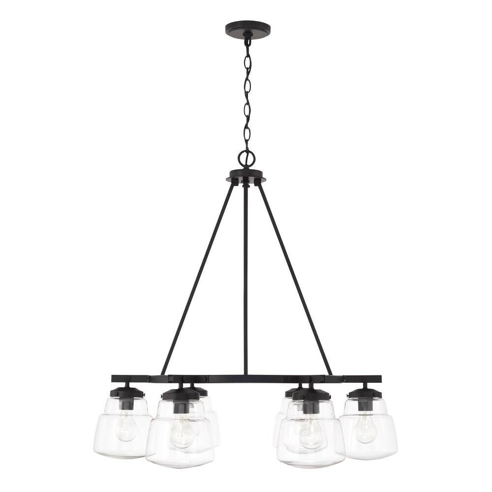 6 Light Chandelier-Matte Black Finish Capital Lighting 442761Mb-518