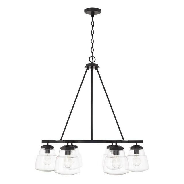 6 Light Chandelier-Matte Black Finish Capital Lighting 442761Mb-518