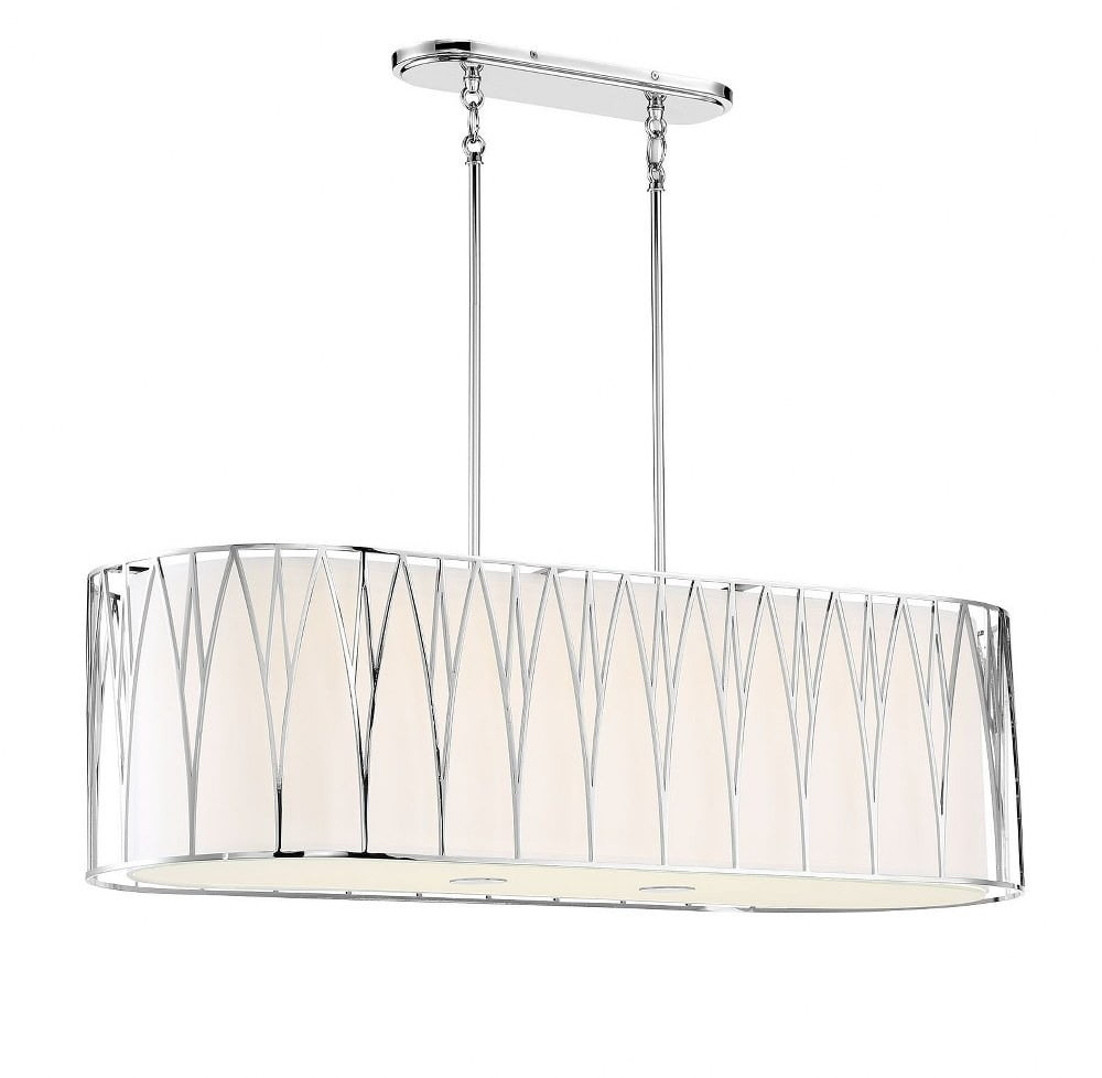 1087-613-L-Minka Lavery-Regal Terrace - 6 Light LED Linear Island Light - 24 inches tall by 41.88 inches wide-Polished Nickel Finish