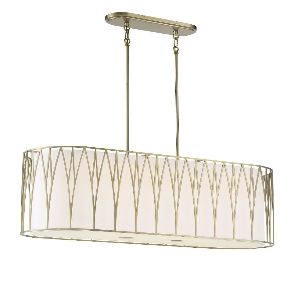 1087-695-L-Minka Lavery-Regal Terrace - 6 Light LED Linear Island Light - 24 inches tall by 41.88 inches wide-Soft Brass Finish