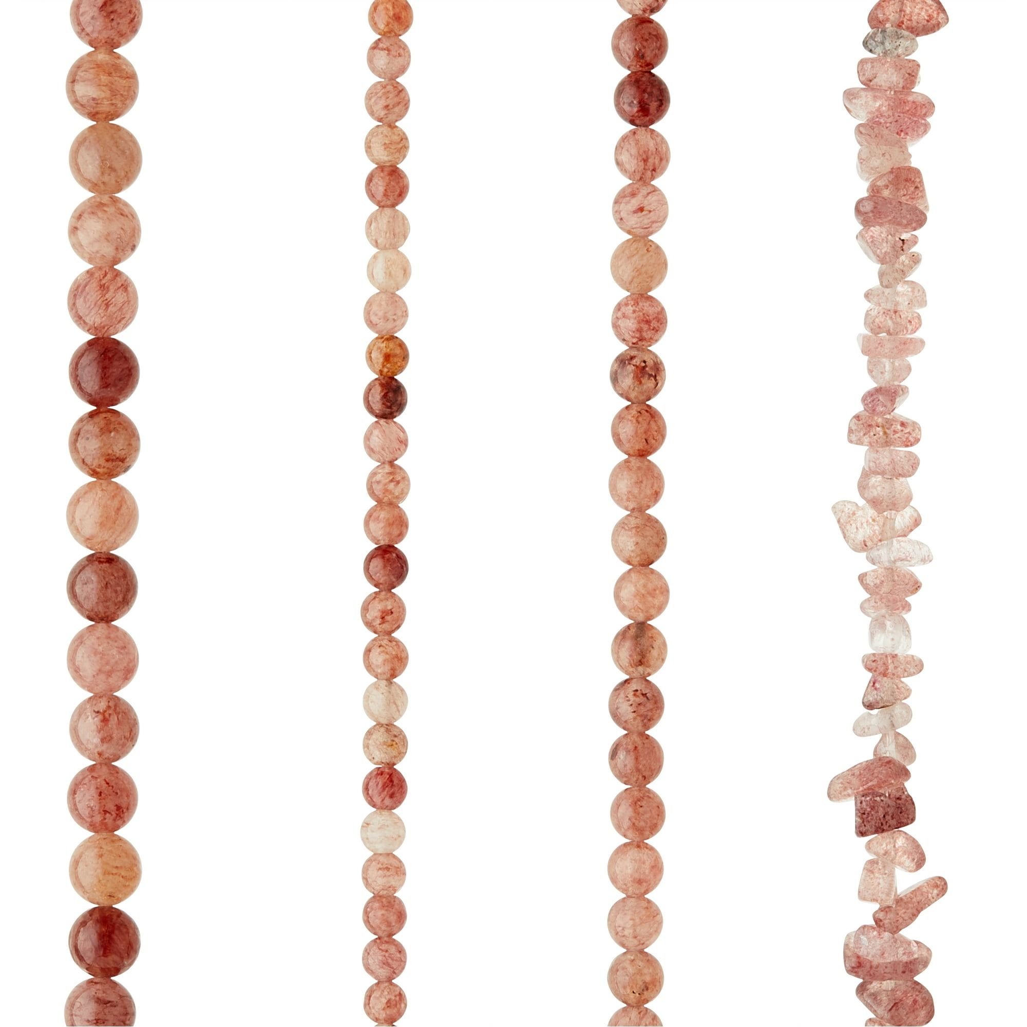 Strawberry Quartz Semi-Precious Beads Value Pack by Bead Landing™