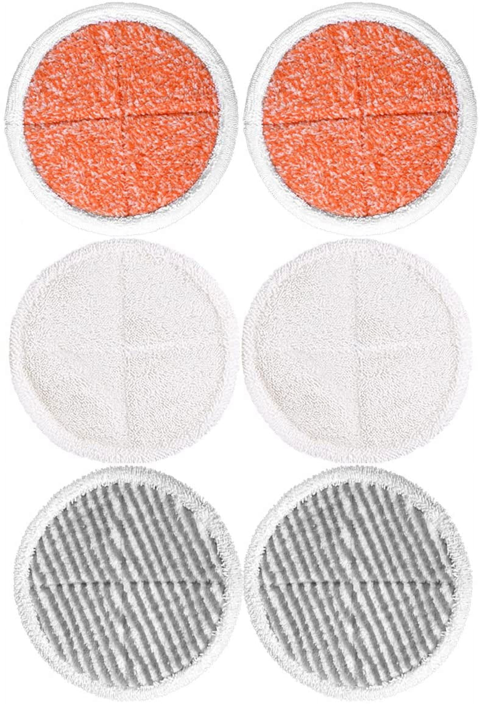 6 Pack 2124 2037 2039A 20399 20391 Steam Mop Pads Replacement Compatible with Bissell Spinwave Hard Mop Cleaner