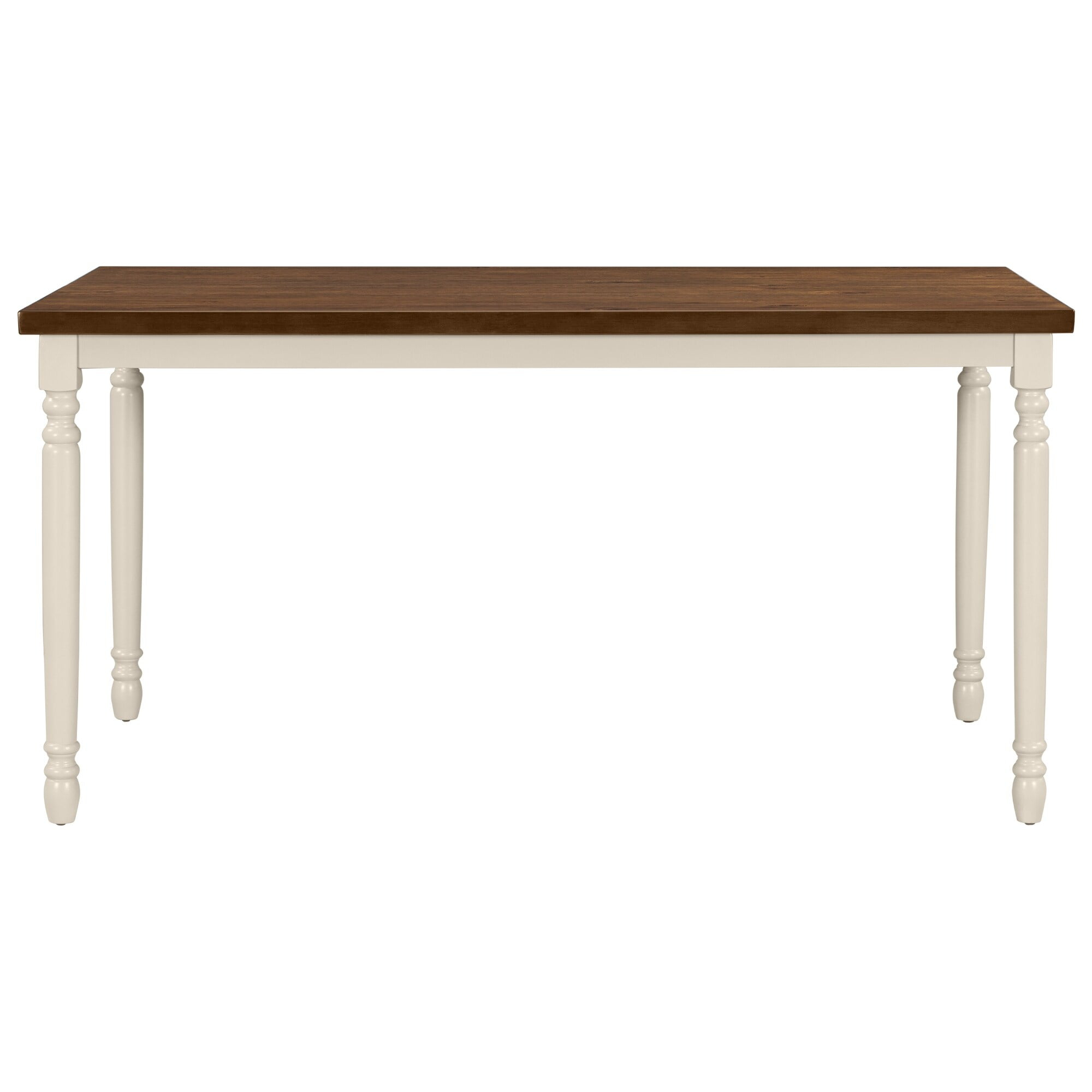 6-Piece Dining Set Brown+Cottage White