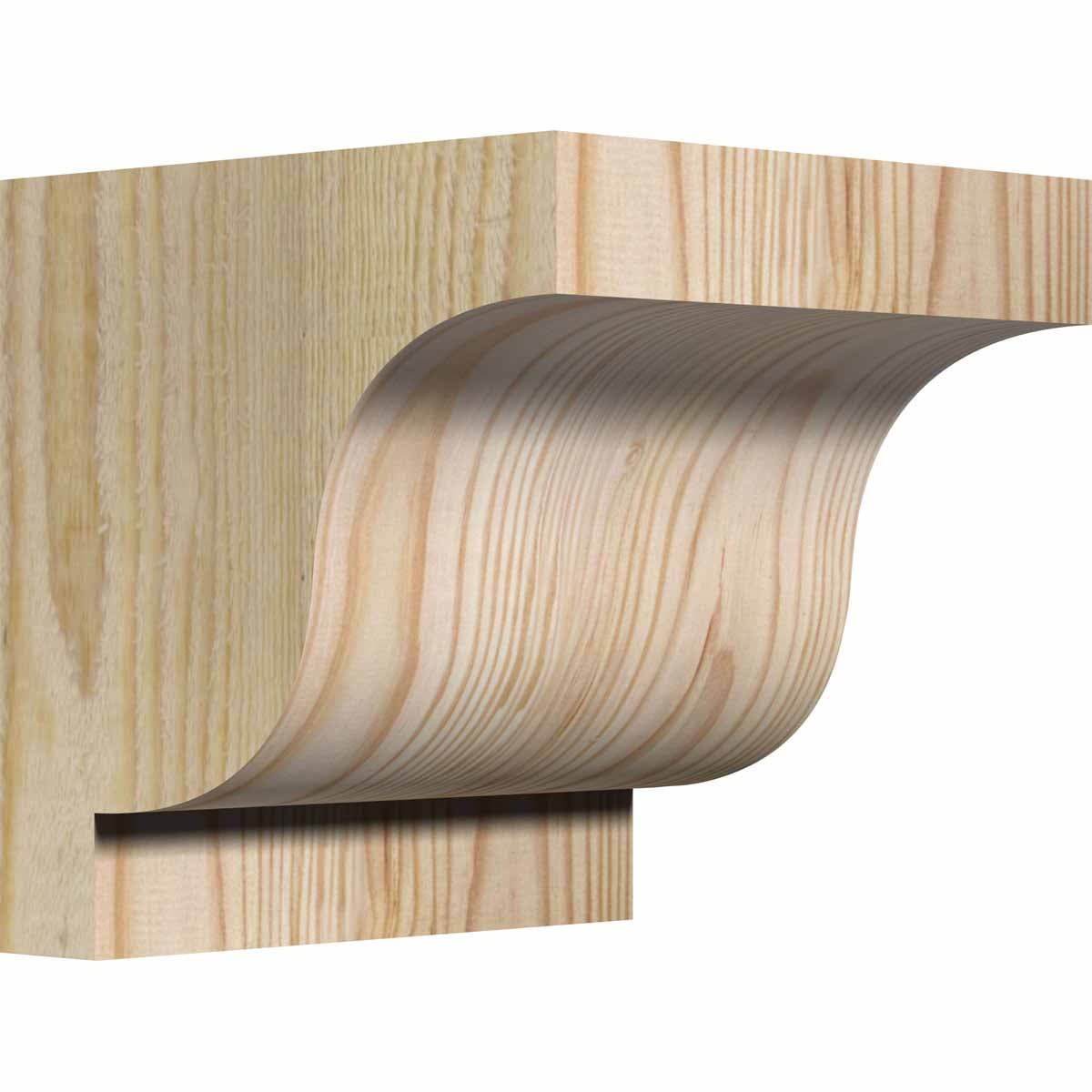 6"W x 6"D x 6"H Newport Rough Sawn Corbel, Douglas Fir