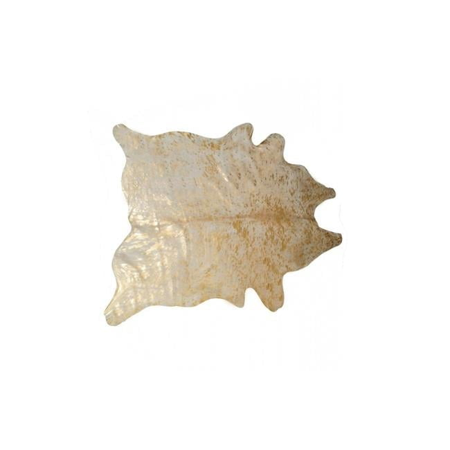 6 x 7 ft. Scotland Cowhide Rug -  & Gold